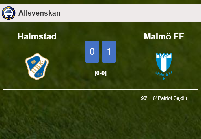 Malmö FF conquers Halmstad 1-0 with a late goal scored by P. Sejdiu