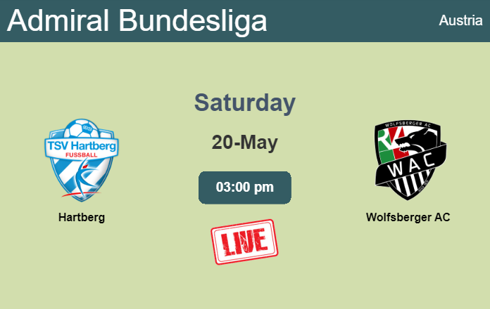 How to watch Hartberg vs. Wolfsberger AC on live stream and at what time