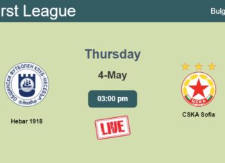 How to watch Hebar 1918 vs. CSKA Sofia on live stream and at what time
