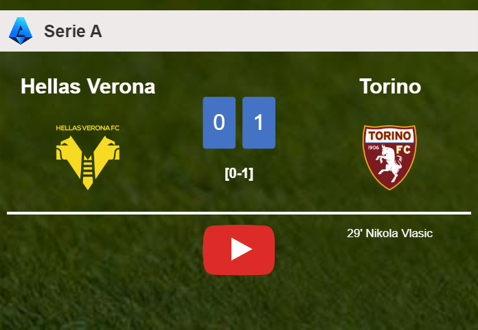 Torino defeats Hellas Verona 1-0 with a goal scored by N. Vlasic. HIGHLIGHTS