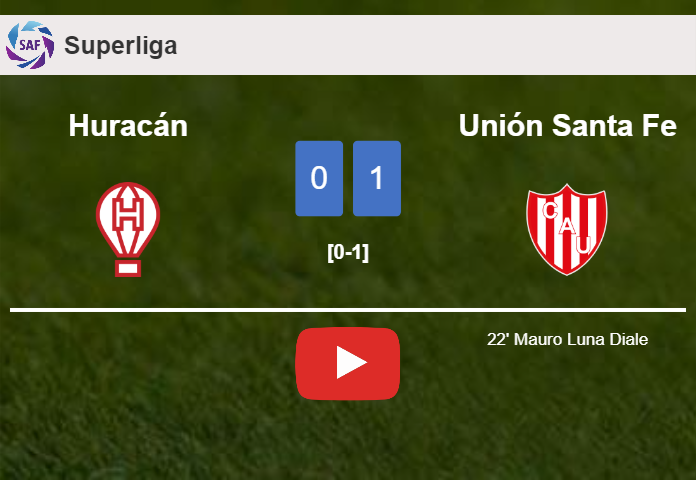 Unión Santa Fe conquers Huracán 1-0 with a goal scored by M. Luna. HIGHLIGHTS