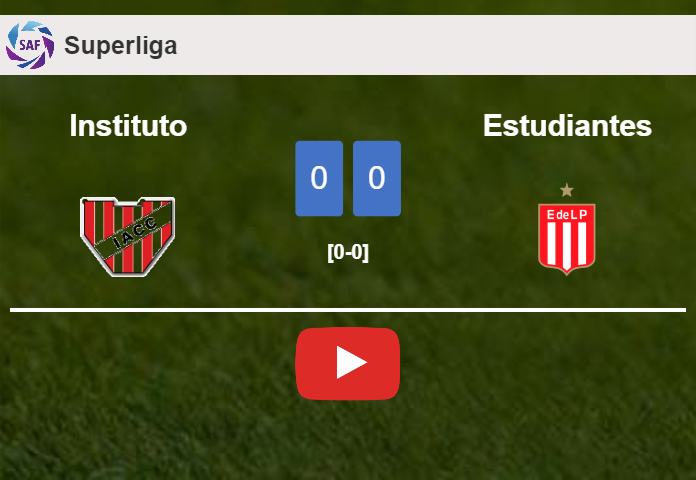 Instituto draws 0-0 with Estudiantes on Monday. HIGHLIGHTS