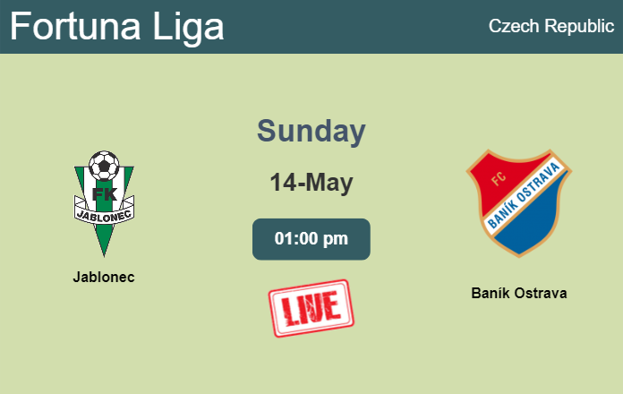 How to watch Jablonec vs. Baník Ostrava on live stream and at what time