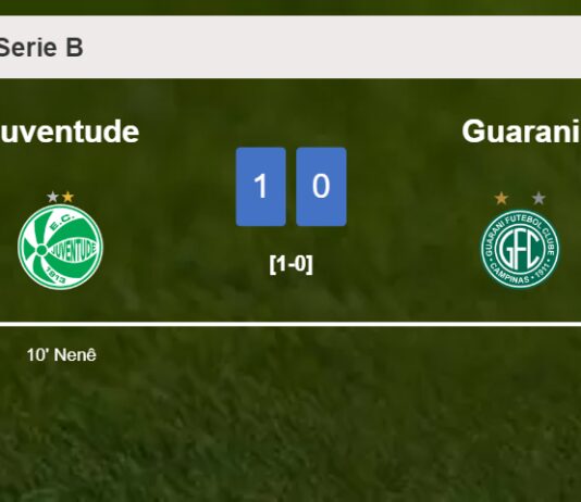 Juventude conquers Guarani 1-0 with a goal scored by Nenê