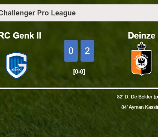 Deinze defeats KRC Genk II 2-0 on Saturday