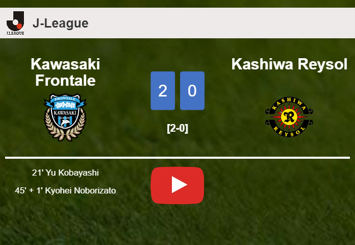 Kawasaki Frontale defeats Kashiwa Reysol 2-0 on Sunday. HIGHLIGHTS