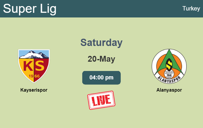 How to watch Kayserispor vs. Alanyaspor on live stream and at what time