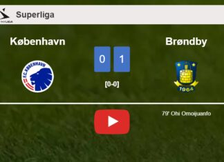 Brøndby conquers København 1-0 with a goal scored by O. Omoijuanfo. HIGHLIGHTS