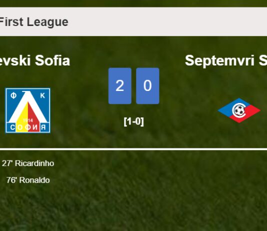 Levski Sofia prevails over Septemvri Sofia 2-0 on Thursday