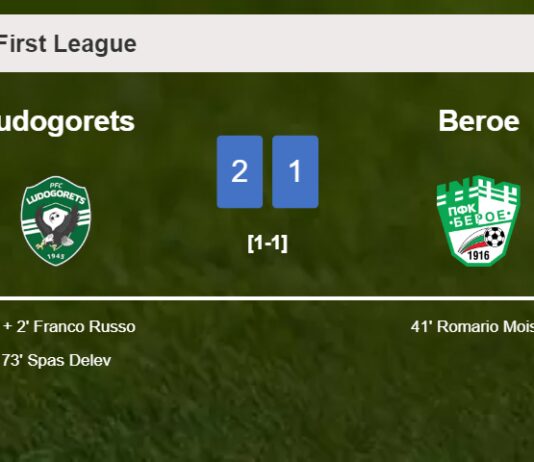 Ludogorets recovers a 0-1 deficit to overcome Beroe 2-1