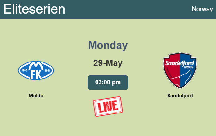 How to watch Molde vs. Sandefjord on live stream and at what time