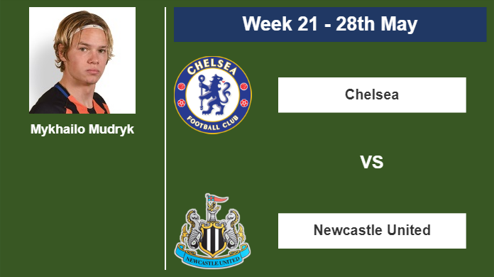 FANTASY PREMIER LEAGUE. Mykhailo Mudryk statistics before taking on Newcastle United on Sunday 28th of May for the 21st week.