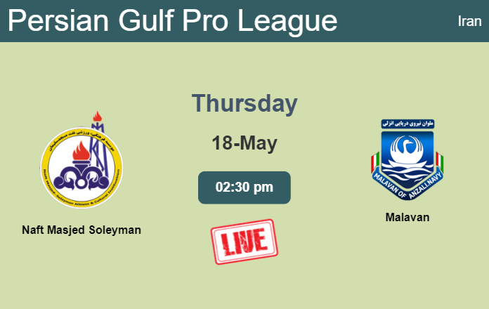 How to watch Naft Masjed Soleyman vs. Malavan on live stream and at what time