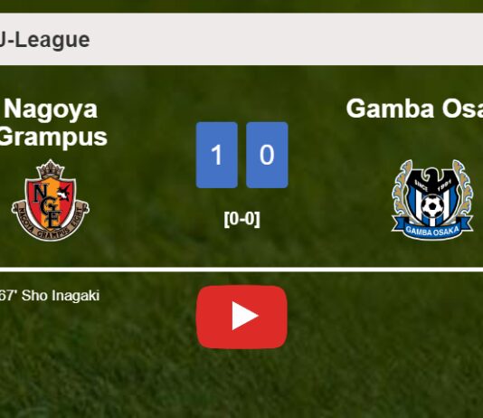 Nagoya Grampus overcomes Gamba Osaka 1-0 with a goal scored by S. Inagaki . HIGHLIGHTS