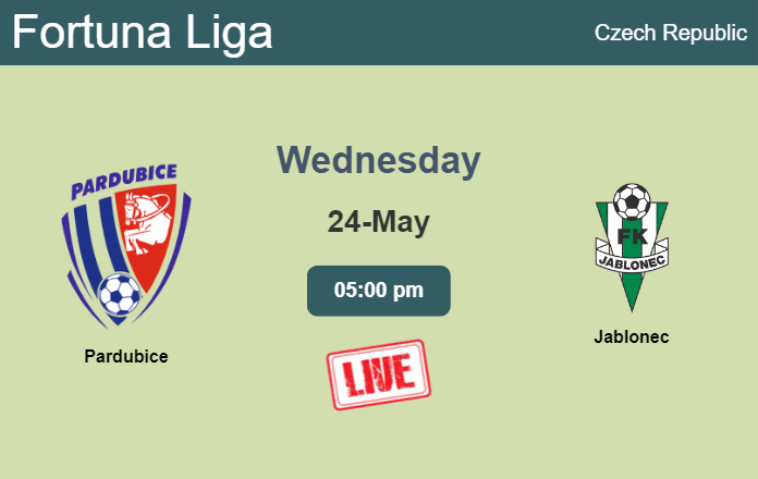 How to watch Pardubice vs. Jablonec on live stream and at what time