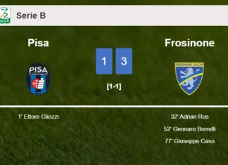 Frosinone overcomes Pisa 3-1 after recovering from a 0-1 deficit