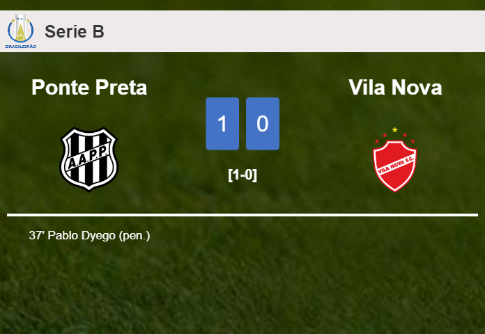 Ponte Preta beats Vila Nova 1-0 with a goal scored by P. Dyego
