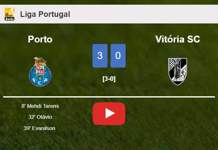 Porto tops Vitória SC 3-0. HIGHLIGHTS