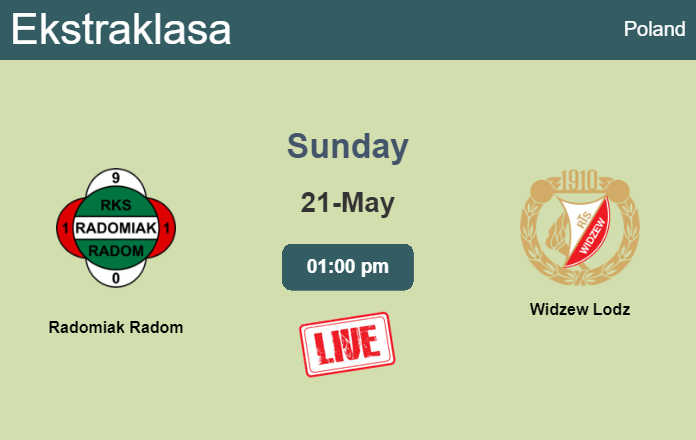 How to watch Radomiak Radom vs. Widzew Lodz on live stream and at what time