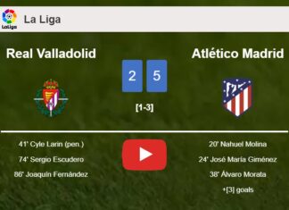 Atlético Madrid defeats Real Valladolid 5-2 after playing a incredible match. HIGHLIGHTS