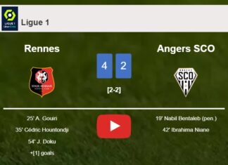 Rennes defeats Angers SCO 4-2. HIGHLIGHTS