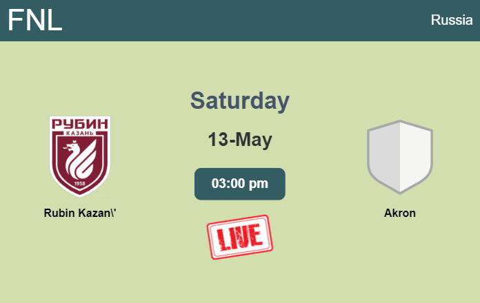 How to watch Rubin Kazan' vs. Akron on live stream and at what time