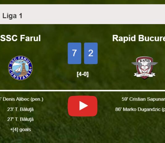 SSC Farul obliterates Rapid Bucuresti 7-2 with a superb match. HIGHLIGHTS