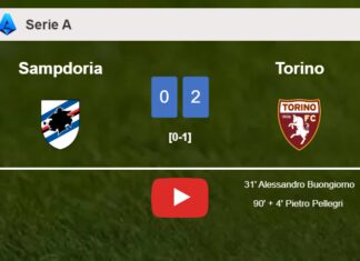 Torino tops Sampdoria 2-0 on Wednesday. HIGHLIGHTS