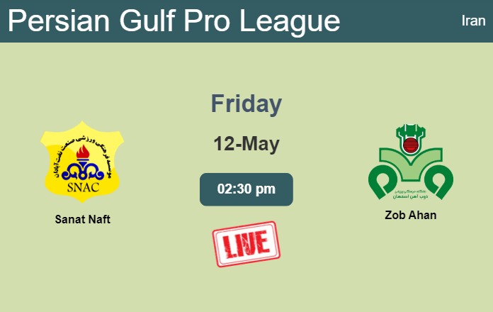 How to watch Sanat Naft vs. Zob Ahan on live stream and at what time