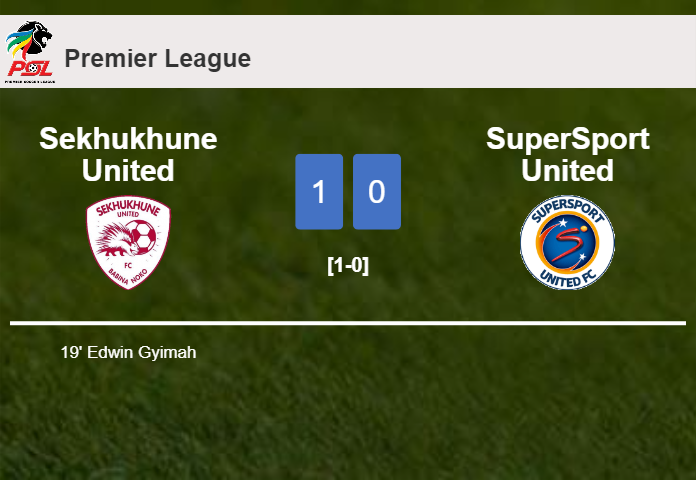 Sekhukhune United prevails over SuperSport United 1-0 with a goal scored by E. Gyimah