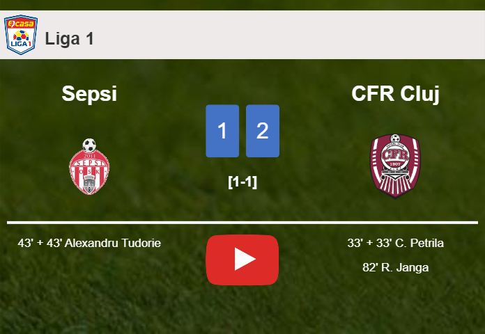 CFR Cluj beats Sepsi 2-1. HIGHLIGHTS