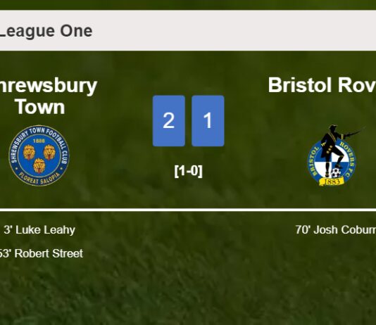Shrewsbury Town defeats Bristol Rovers 2-1