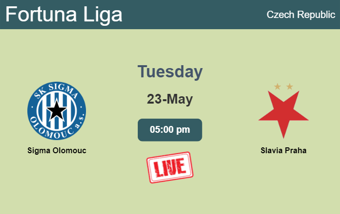 How to watch Sigma Olomouc vs. Slavia Praha on live stream and at what time