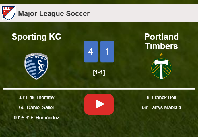 Sporting KC wipes out Portland Timbers 4-1 with a superb performance. HIGHLIGHTS