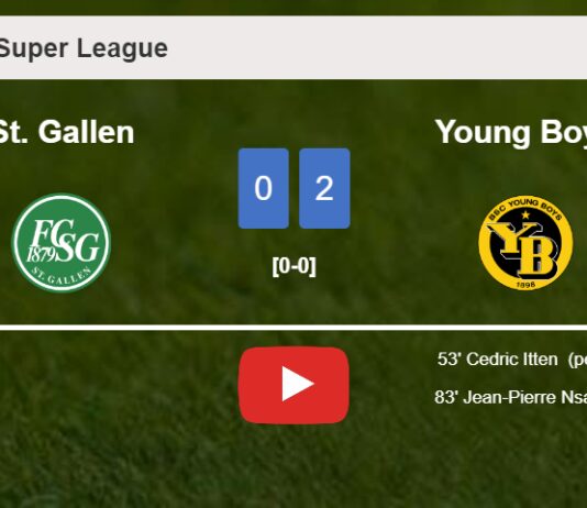 Young Boys prevails over St. Gallen 2-0 on Saturday. HIGHLIGHTS