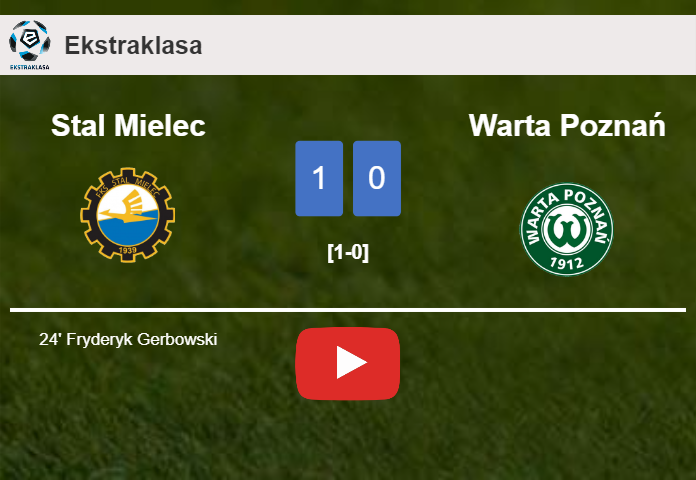 Stal Mielec defeats Warta Poznań 1-0 with a goal scored by F. Gerbowski. HIGHLIGHTS