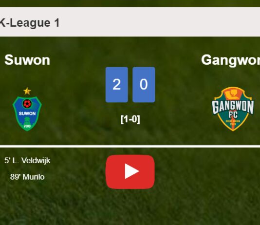 Suwon overcomes Gangwon 2-0 on Saturday. HIGHLIGHTS