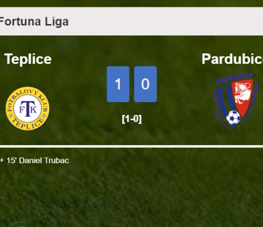 Teplice beats Pardubice 1-0 with a goal scored by D. Trubac