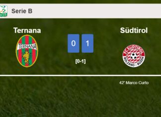 Südtirol conquers Ternana 1-0 with a goal scored by M. Curto