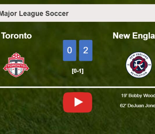 New England defeated Toronto with a 2-0 win. HIGHLIGHTS