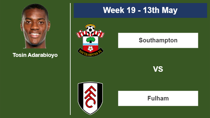 FANTASY PREMIER LEAGUE. Tosin Adarabioyo stats before clashing vs Southampton on Saturday 13th of May for the 19th week.
