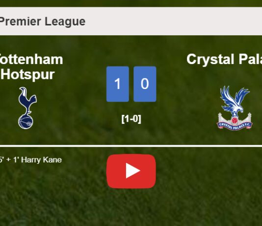 Tottenham Hotspur overcomes Crystal Palace 1-0 with a goal scored by H. Kane. HIGHLIGHTS
