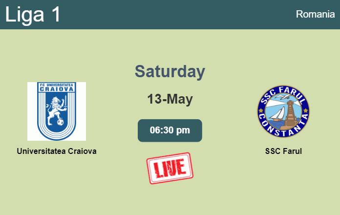 How to watch Universitatea Craiova vs. SSC Farul on live stream and at what time