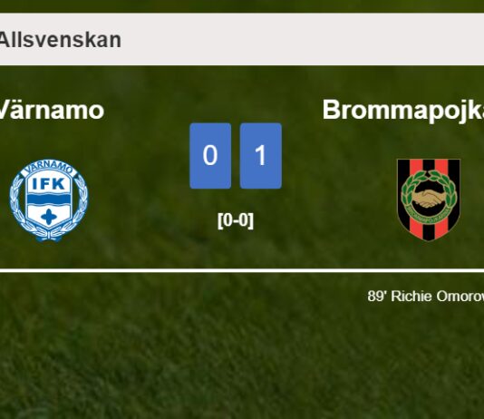 Brommapojkarna overcomes Värnamo 1-0 with a late goal scored by R. Omorowa