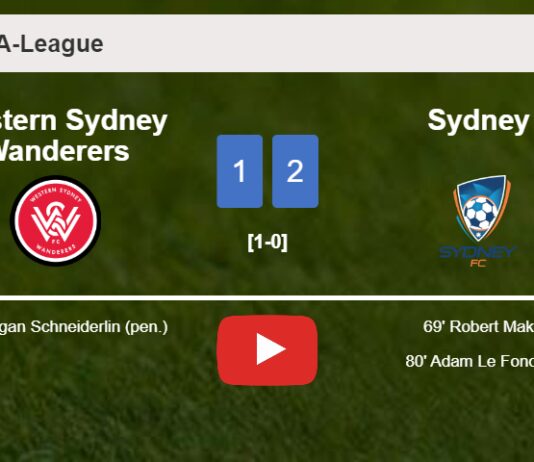 Sydney recovers a 0-1 deficit to prevail over Western Sydney Wanderers 2-1. HIGHLIGHTS