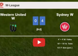 Sydney W conquers Western United W 4-0 after playing a incredible match. HIGHLIGHTS