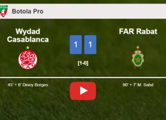FAR Rabat seizes a draw against Wydad Casablanca. HIGHLIGHTS