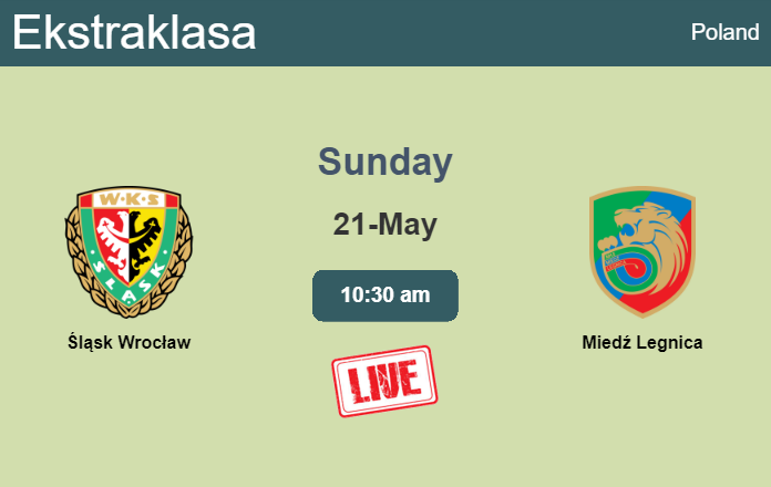 How to watch Śląsk Wrocław vs. Miedź Legnica on live stream and at what time