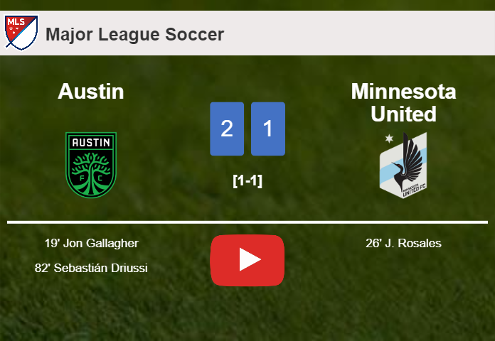 Austin conquers Minnesota United 2-1. HIGHLIGHTS