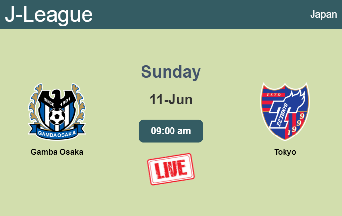 How to watch Gamba Osaka vs. Tokyo on live stream and at what time